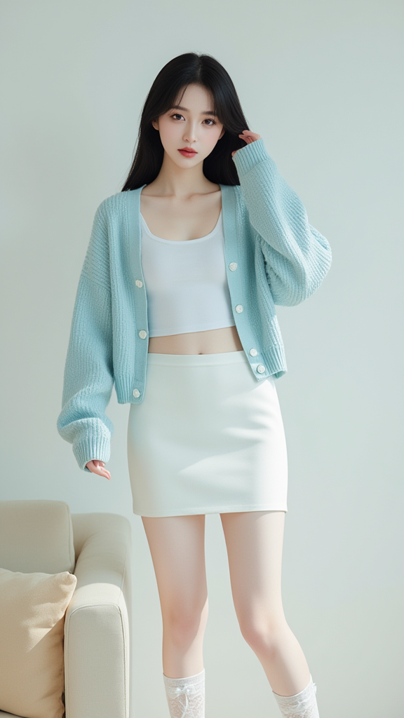 开衫外套女孩