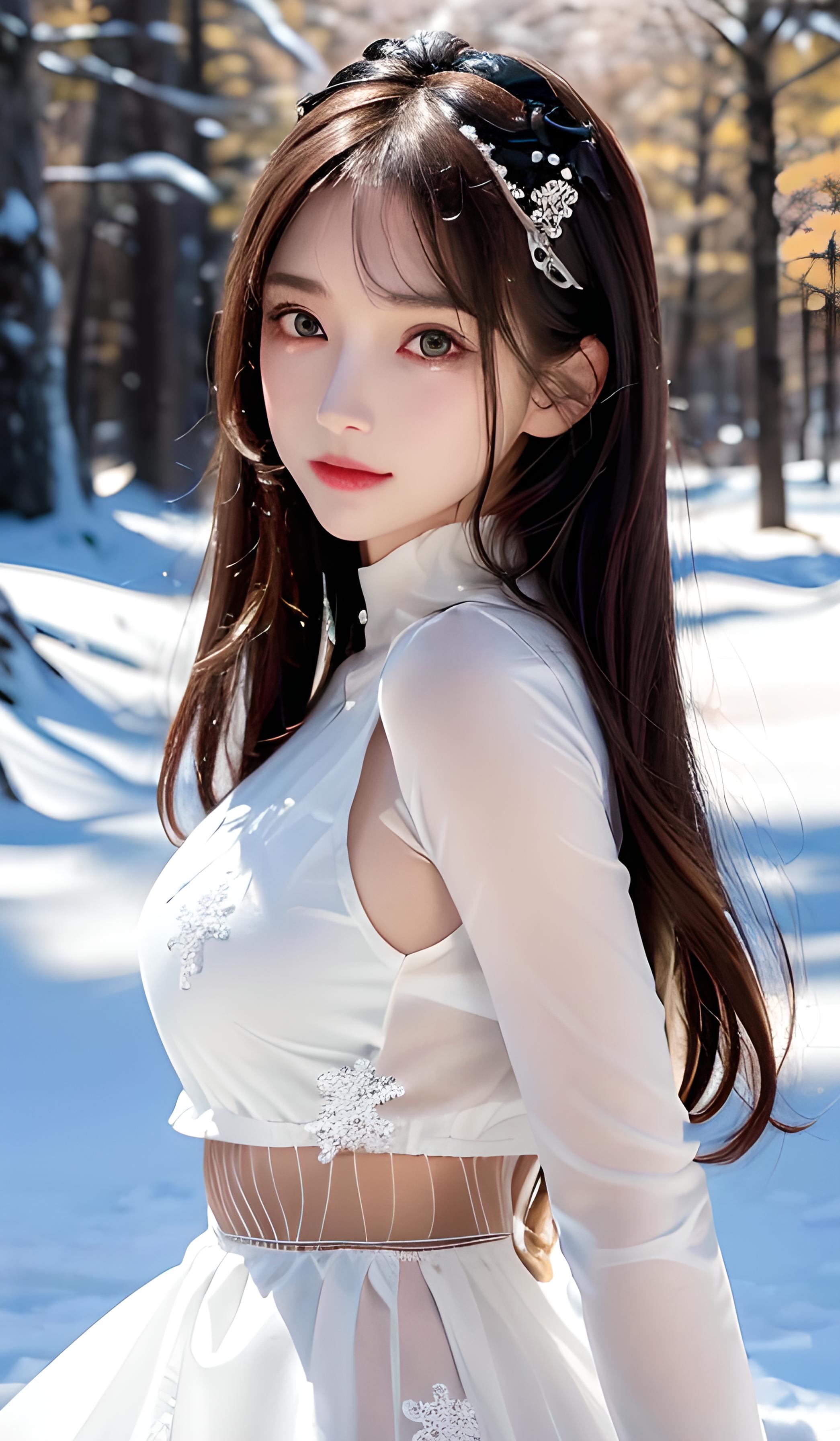 雪中美人