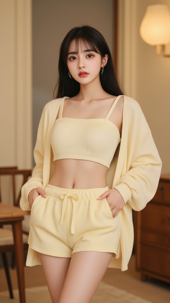 黄色套装女孩