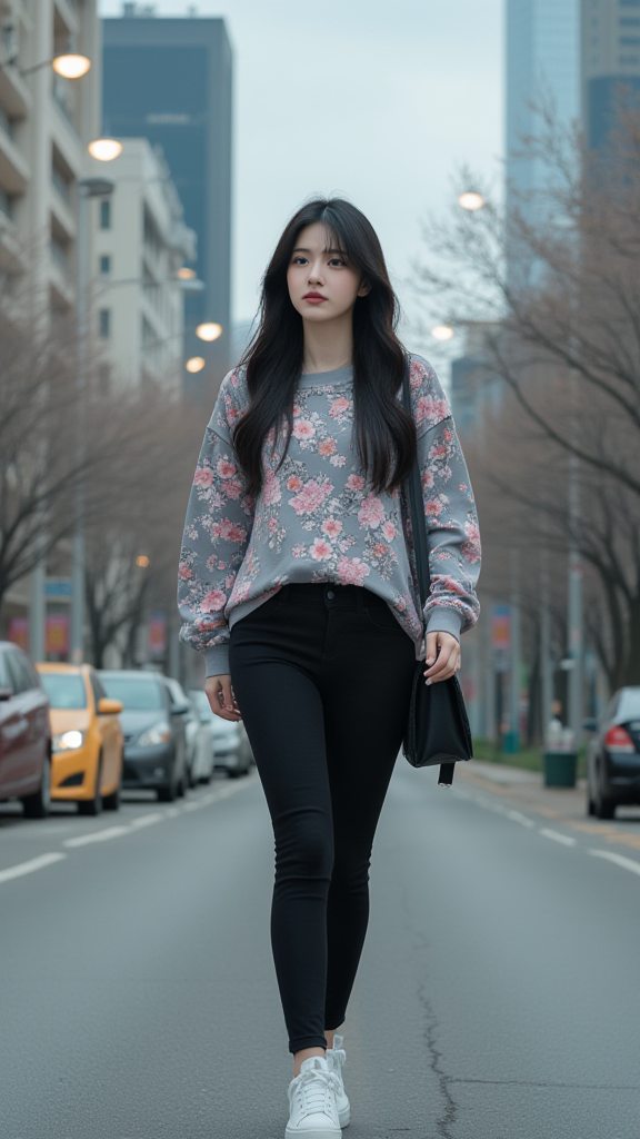 小脚裤女孩