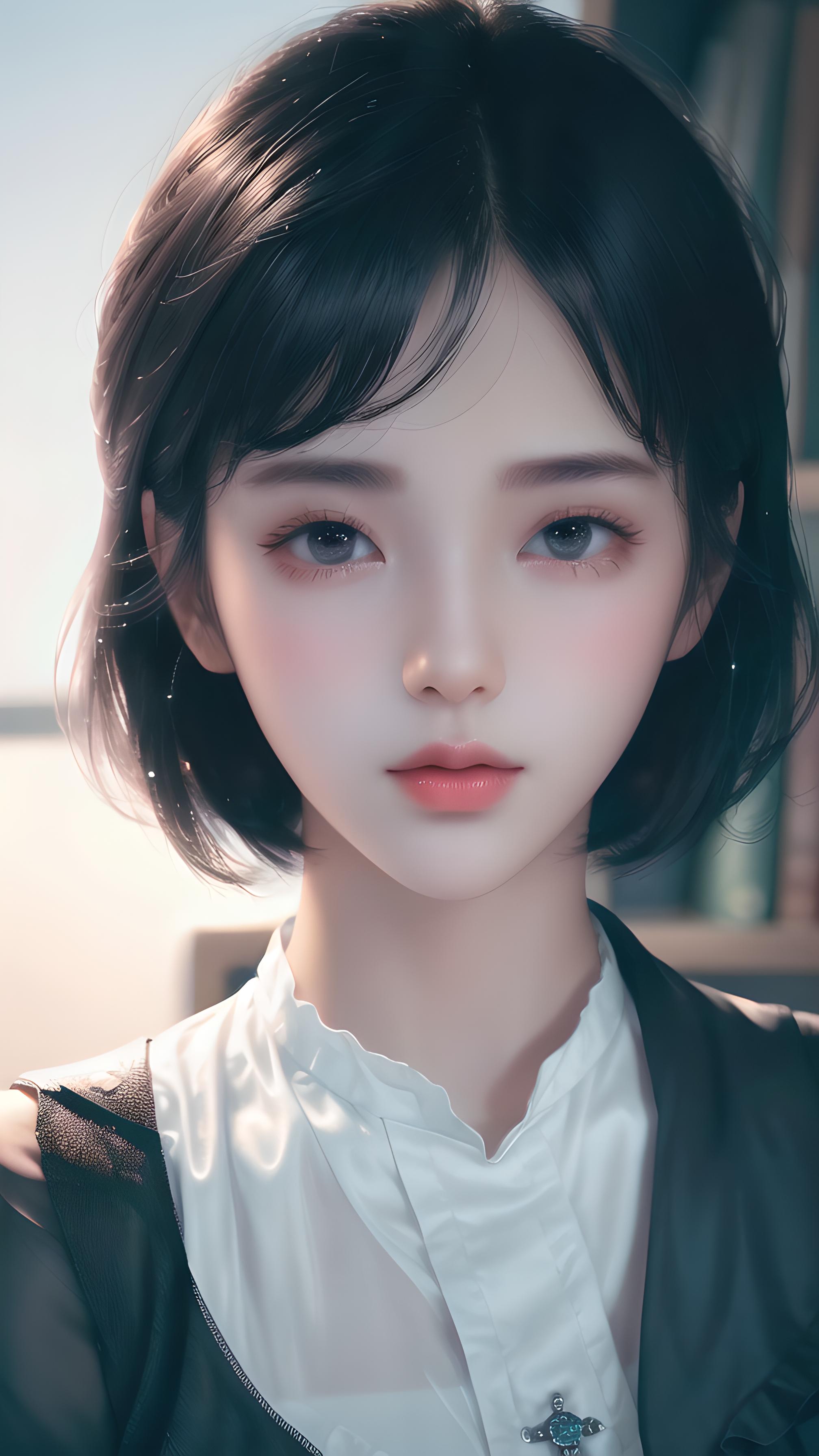 短发少女2