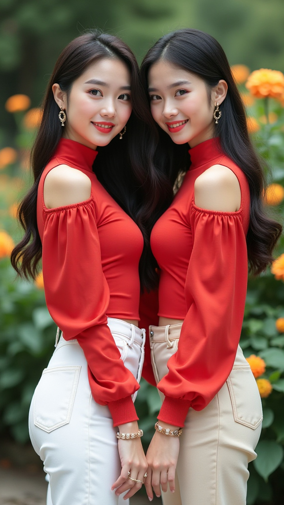 赏花姐妹
