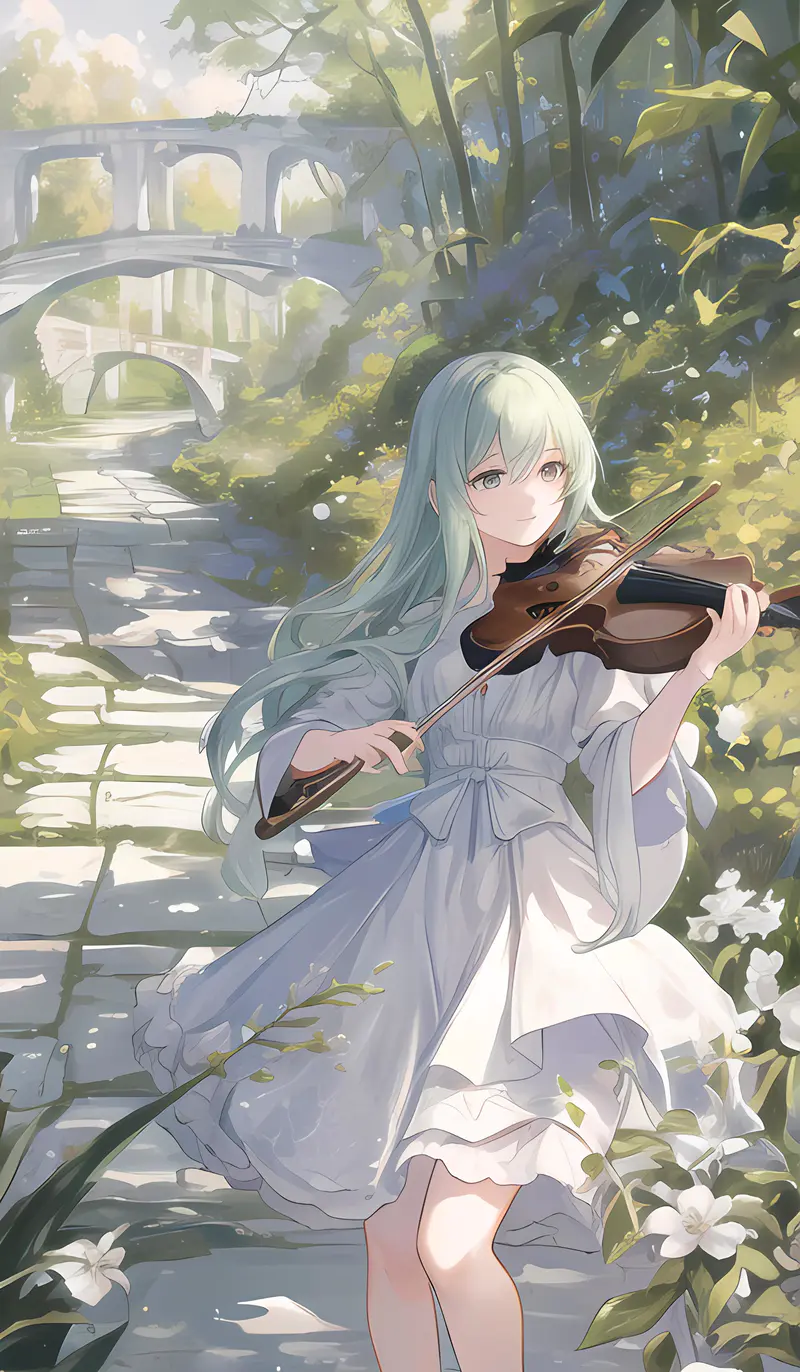 拉小提琴的女子