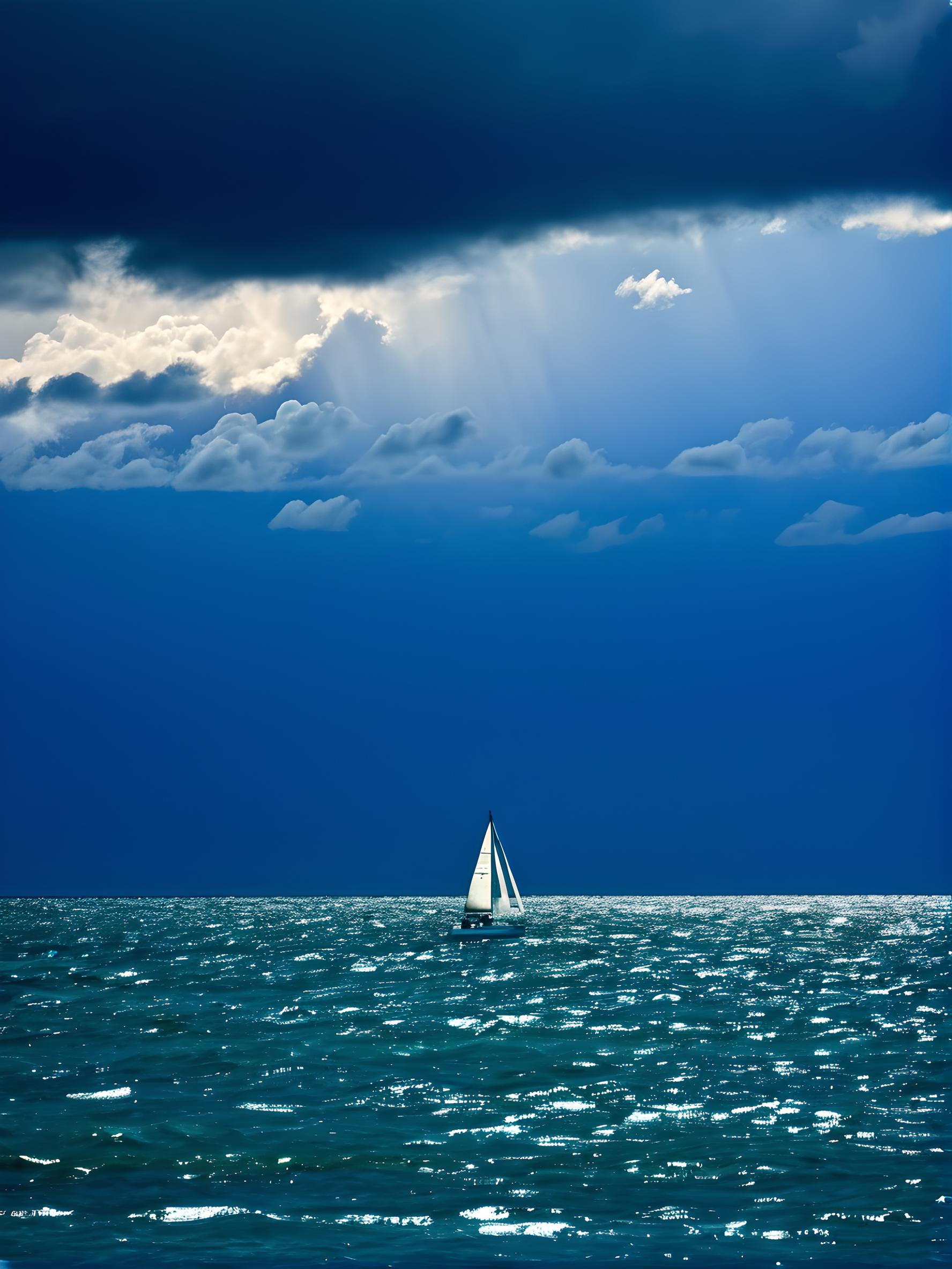 暴风雨的大海