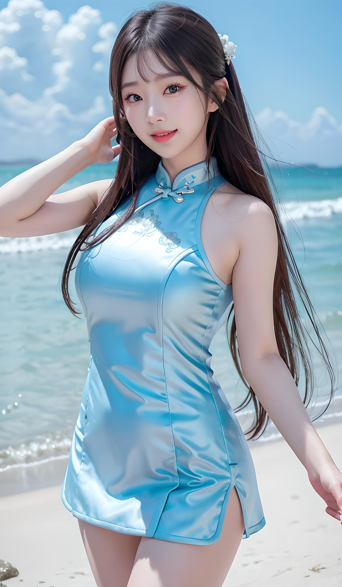 海边美女