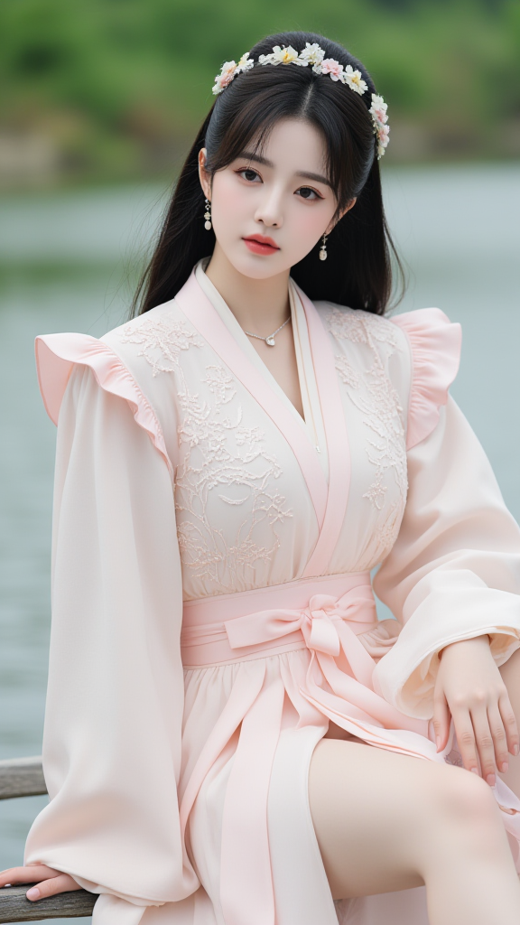 河边女孩