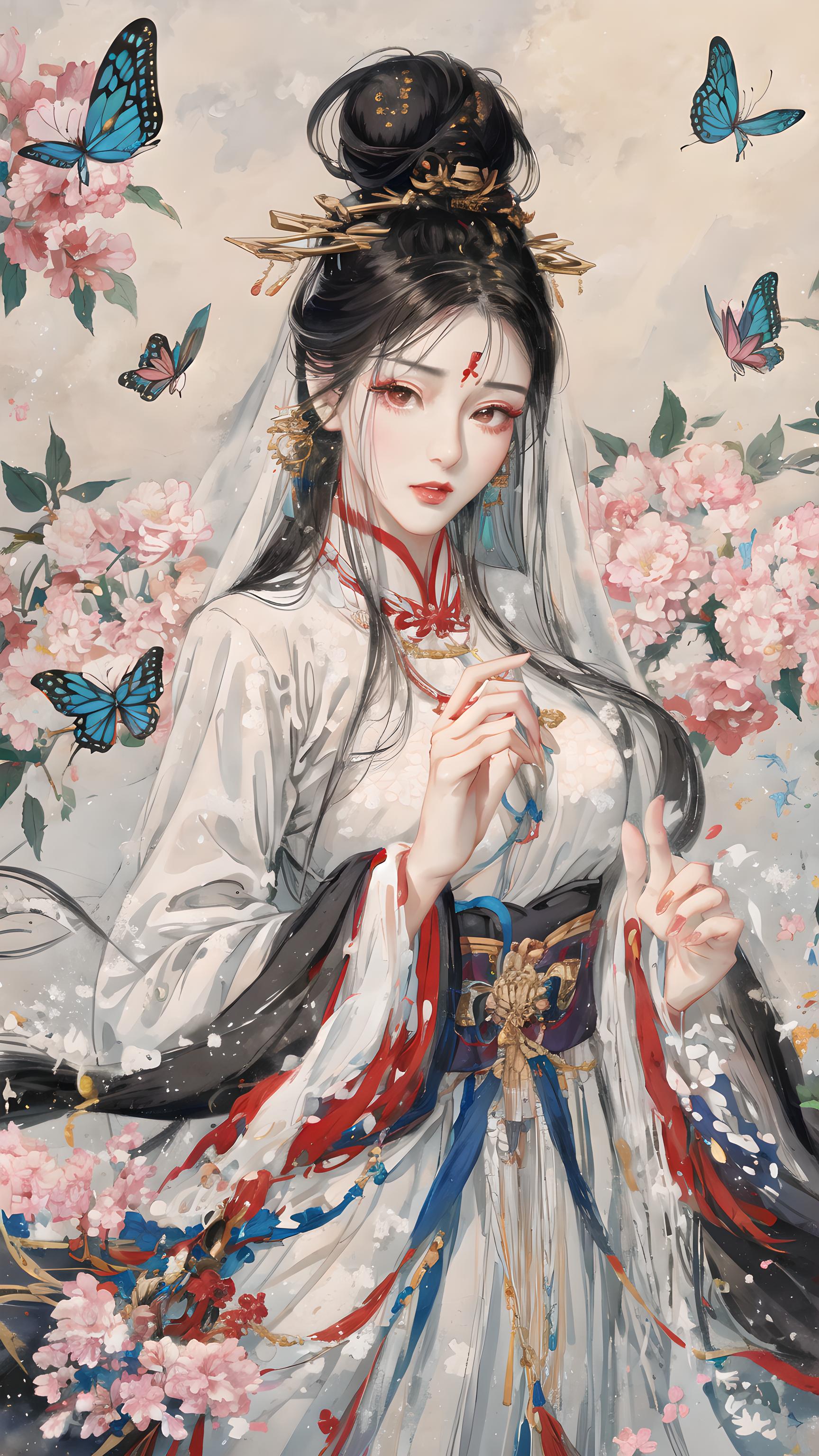 花丛少女