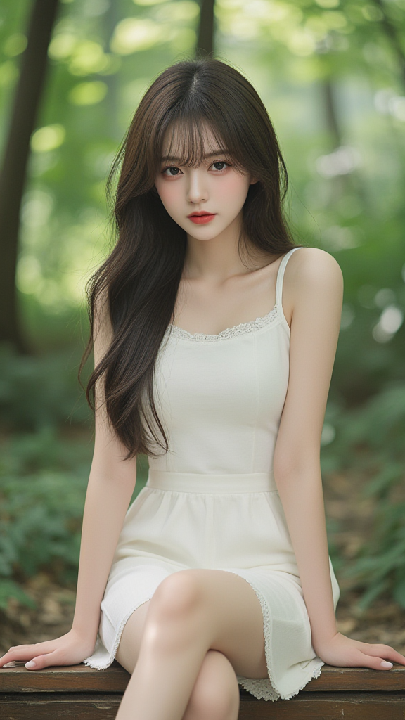 树林里的女孩