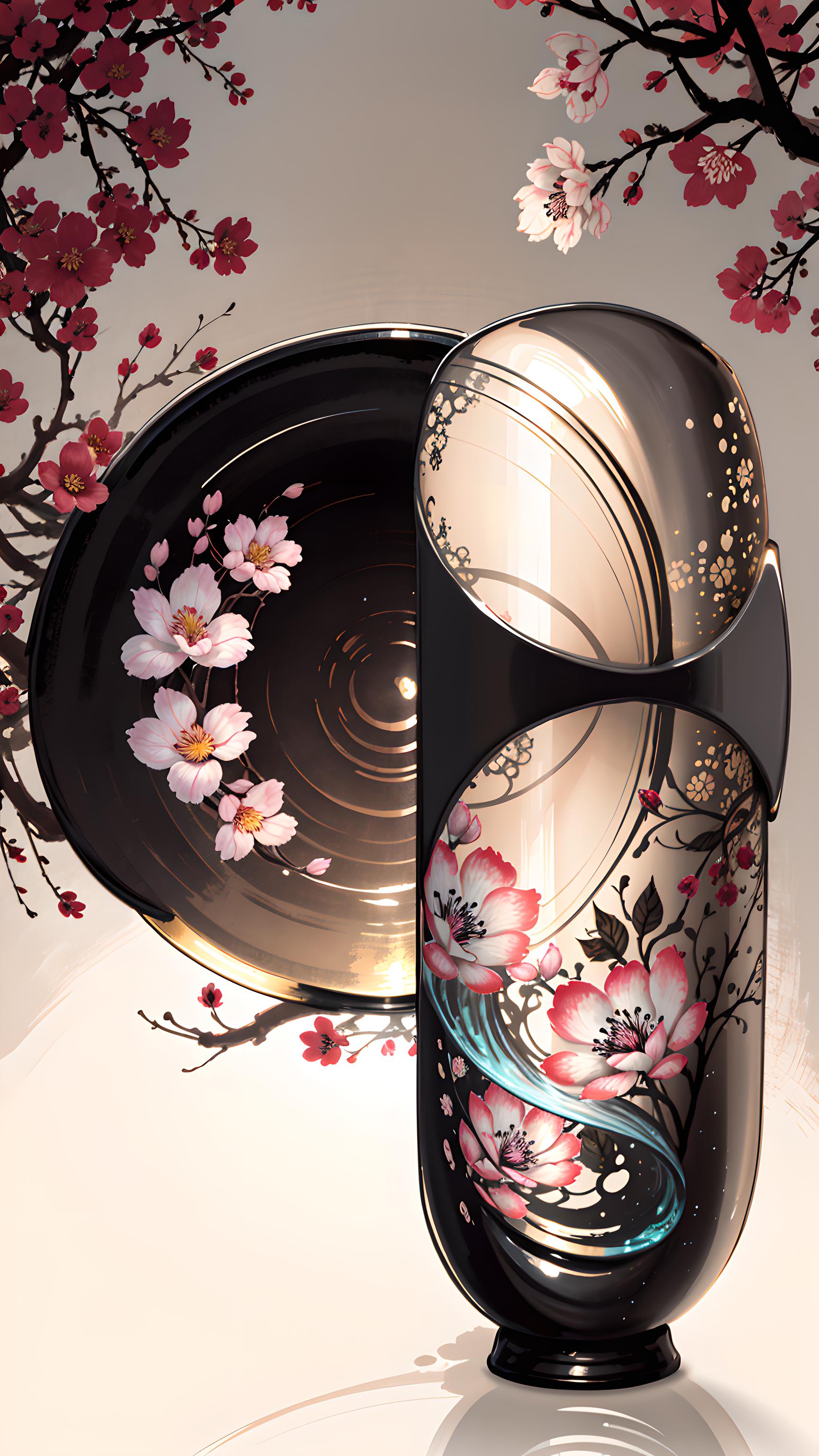 抽象中国风景画