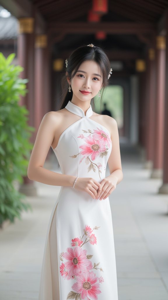 挂脖旗袍女孩