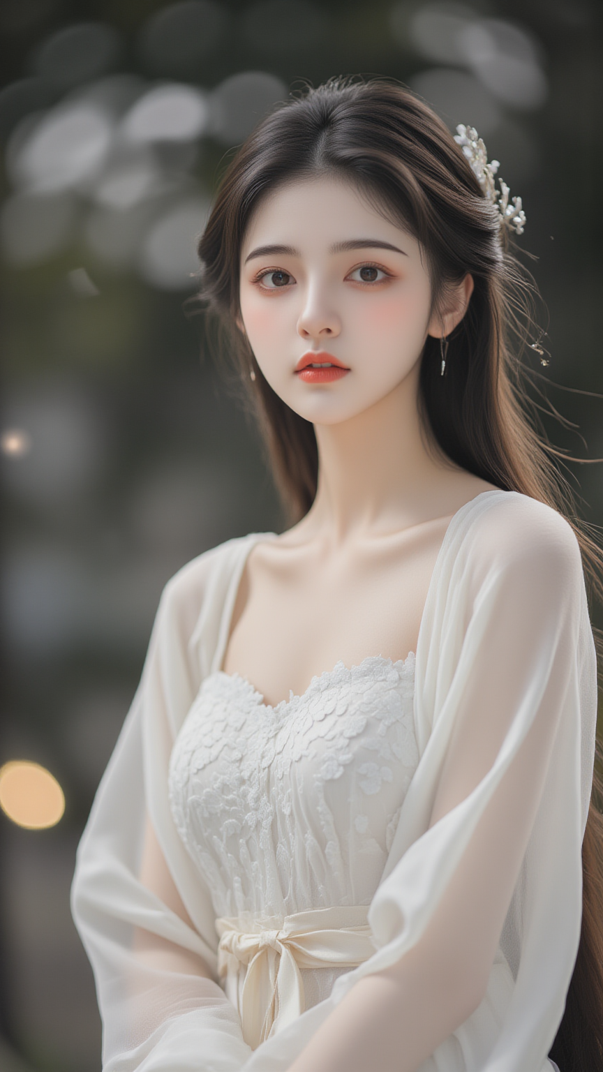 白衣古装汉服美女