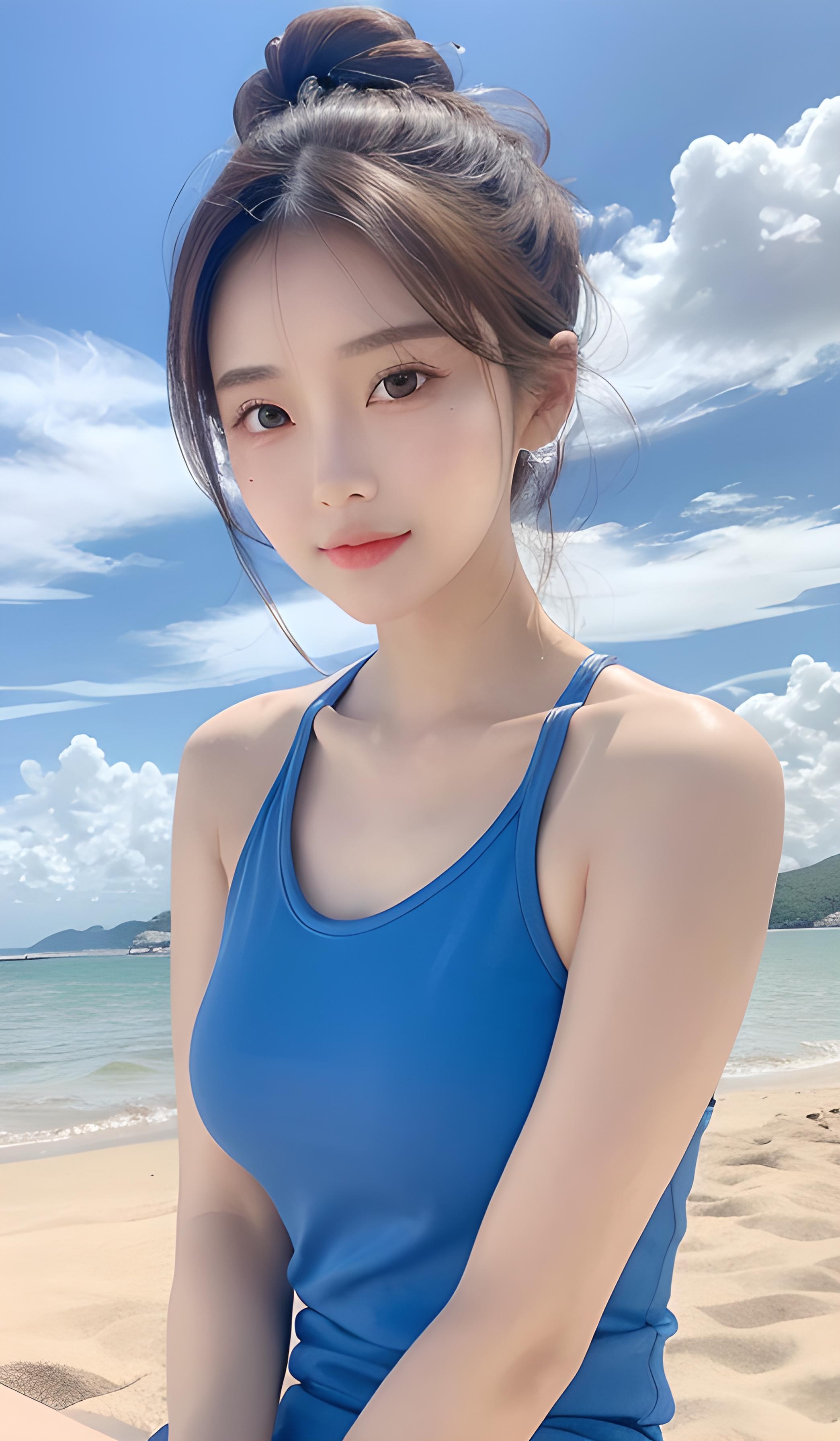 海滩美少女