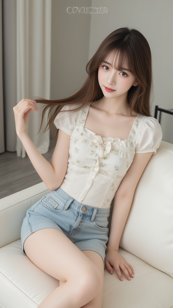 牛仔短裤女孩