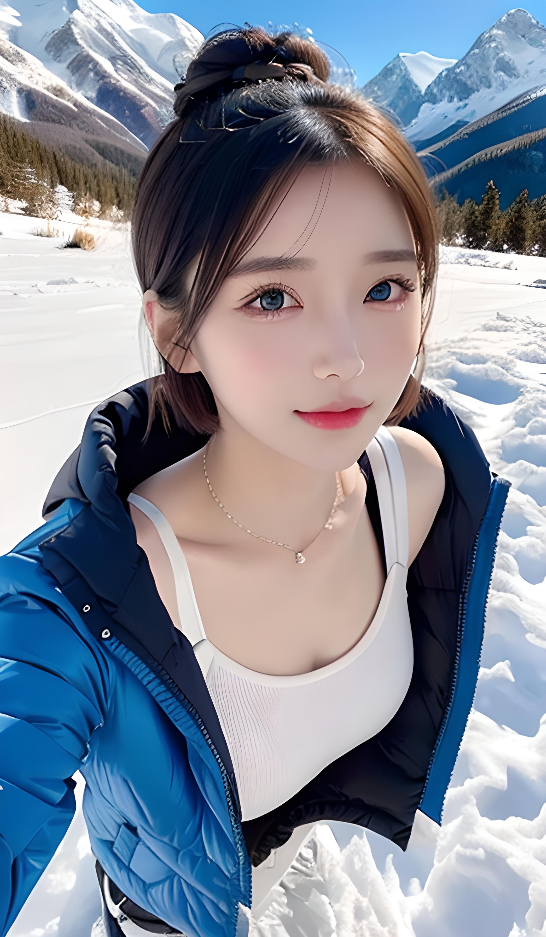 雪地美女