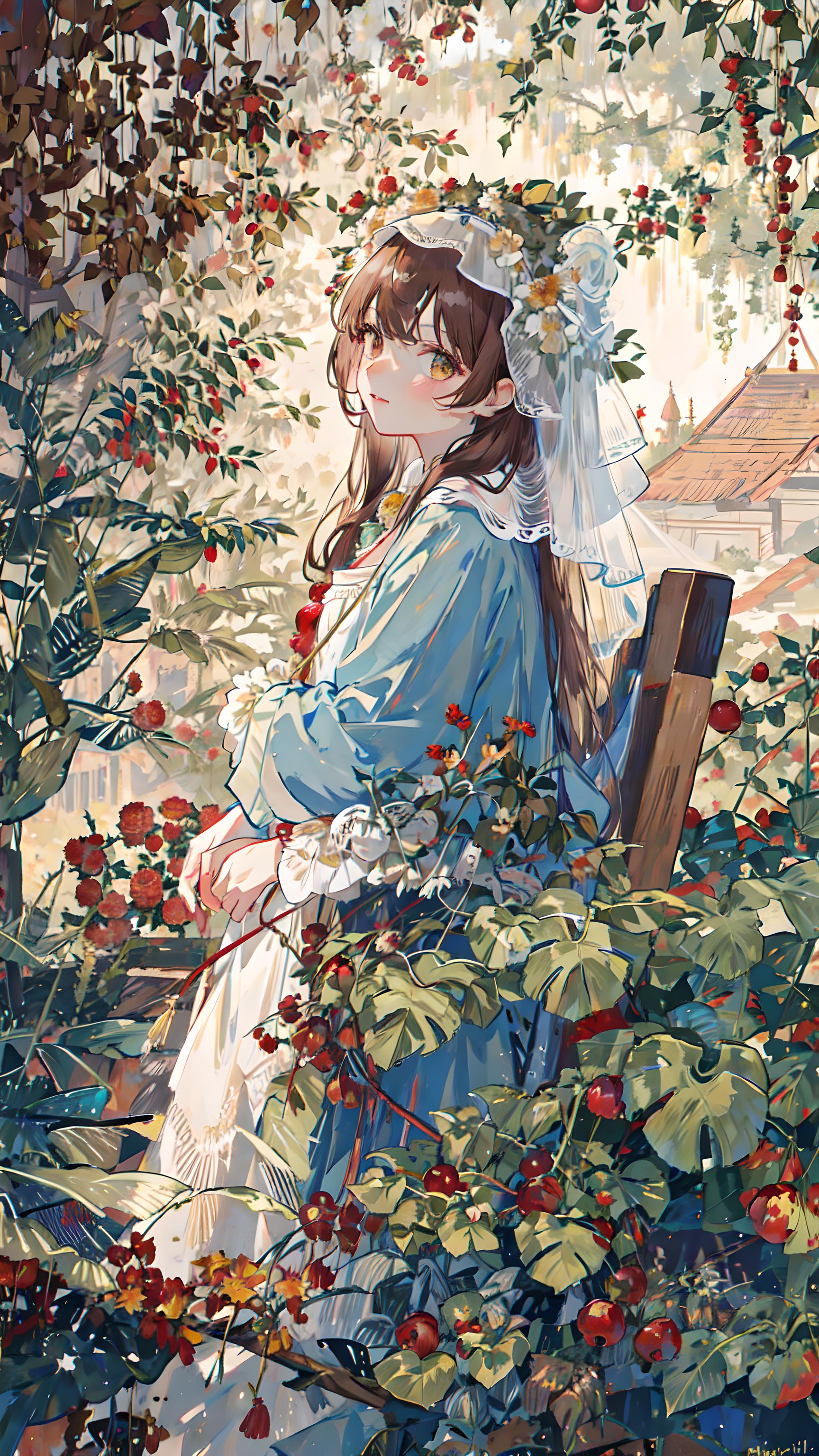 花丛少女