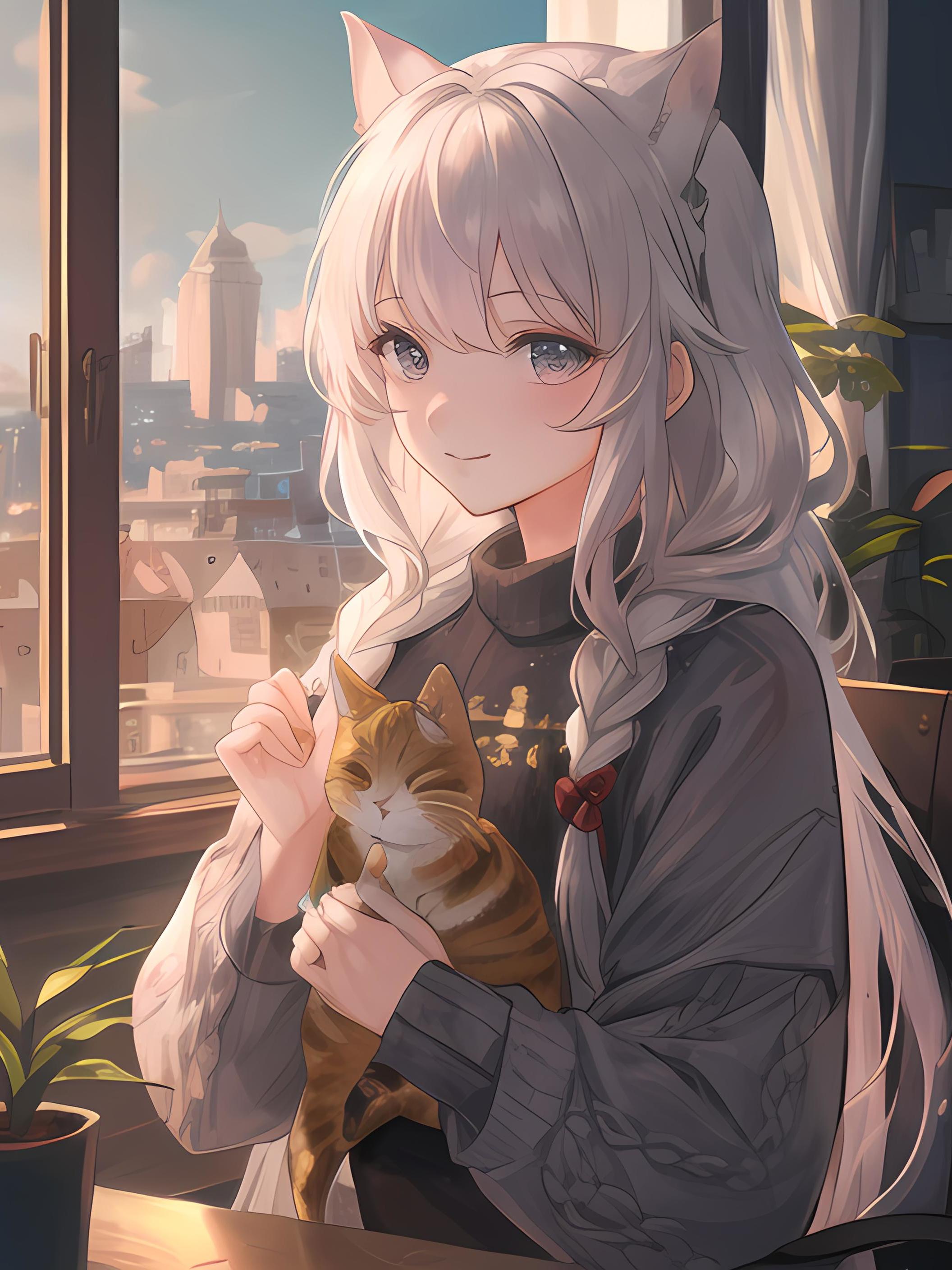 少女与猫