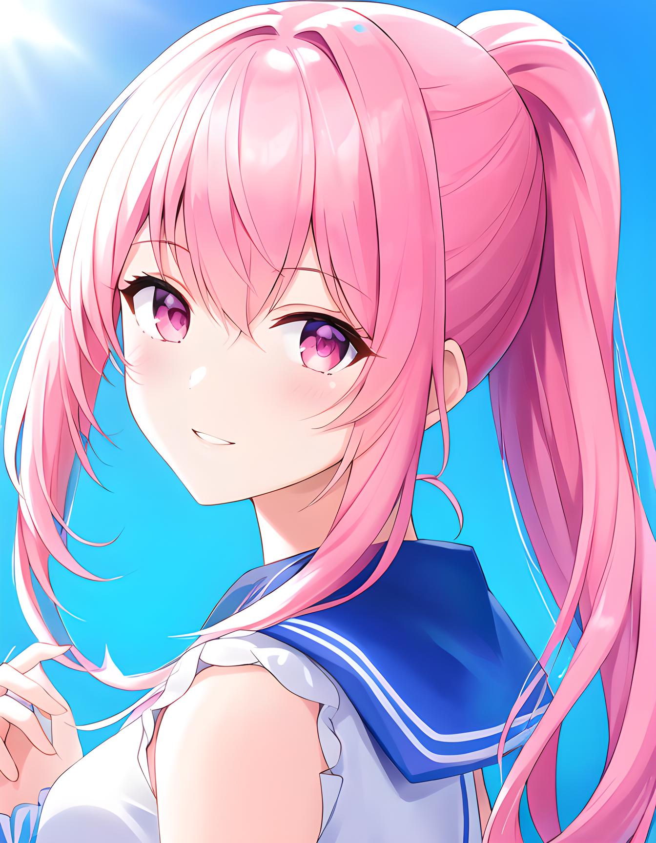 粉色女孩