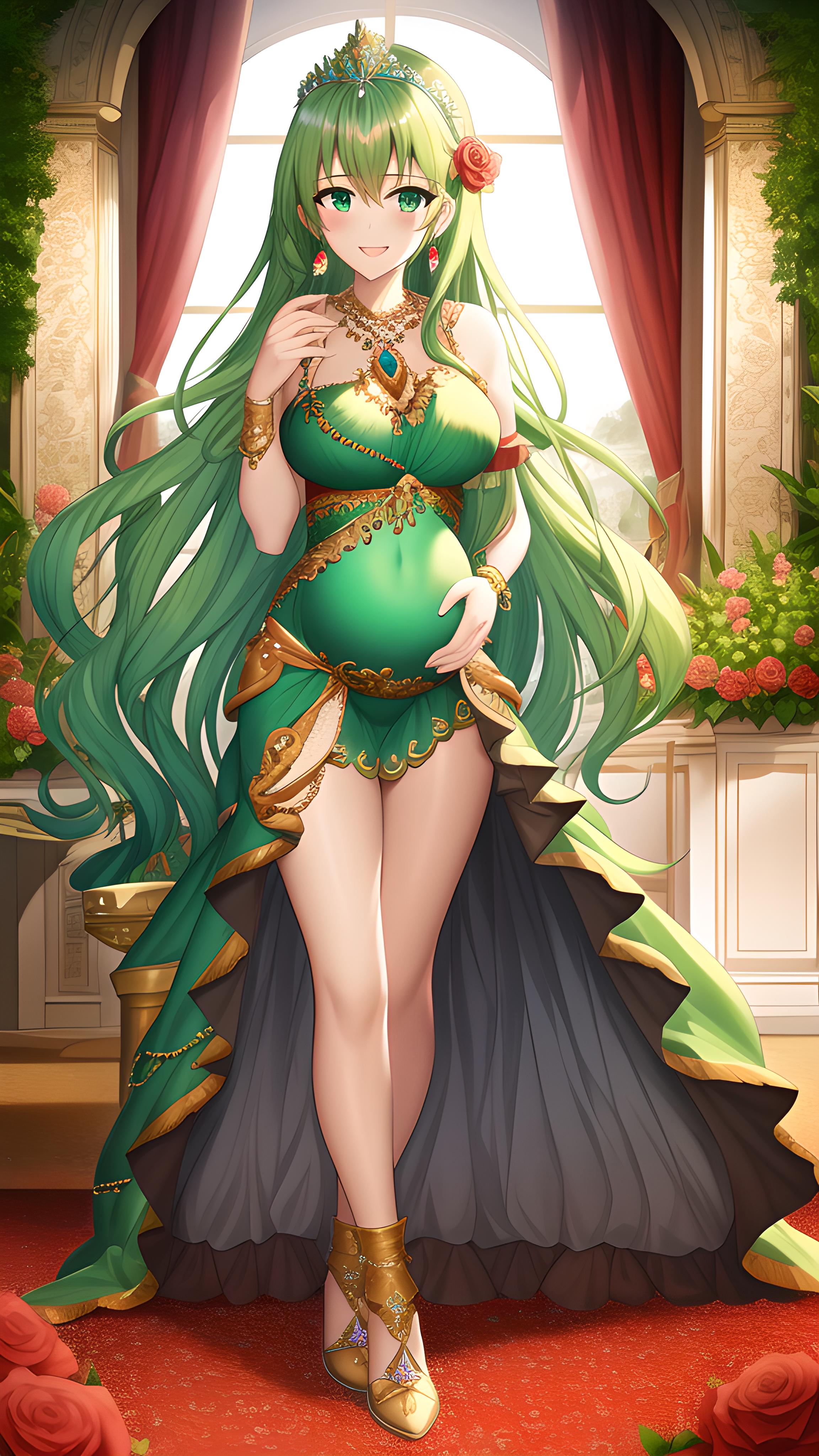 玫瑰花园的美女