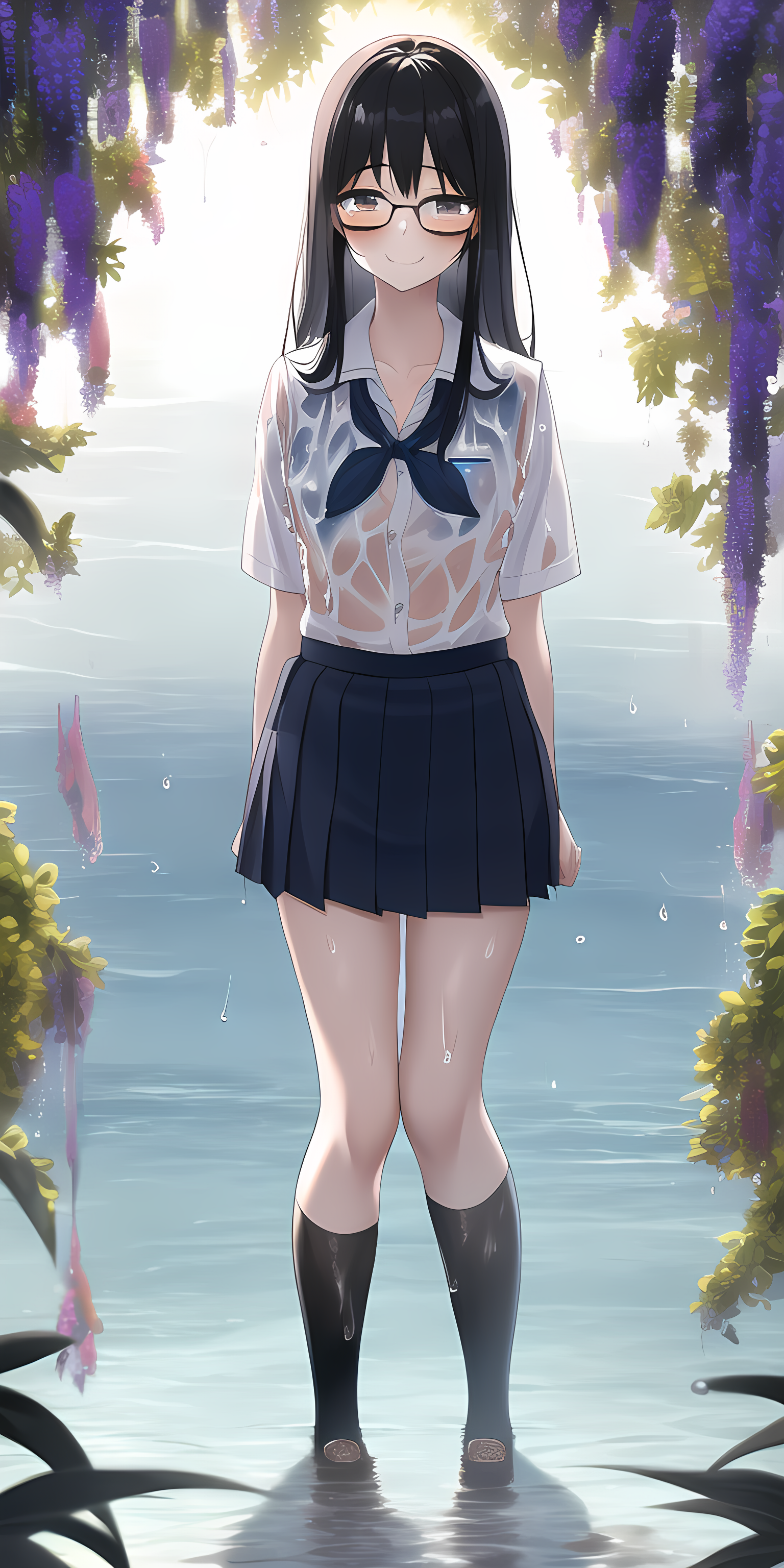 湿透的少女