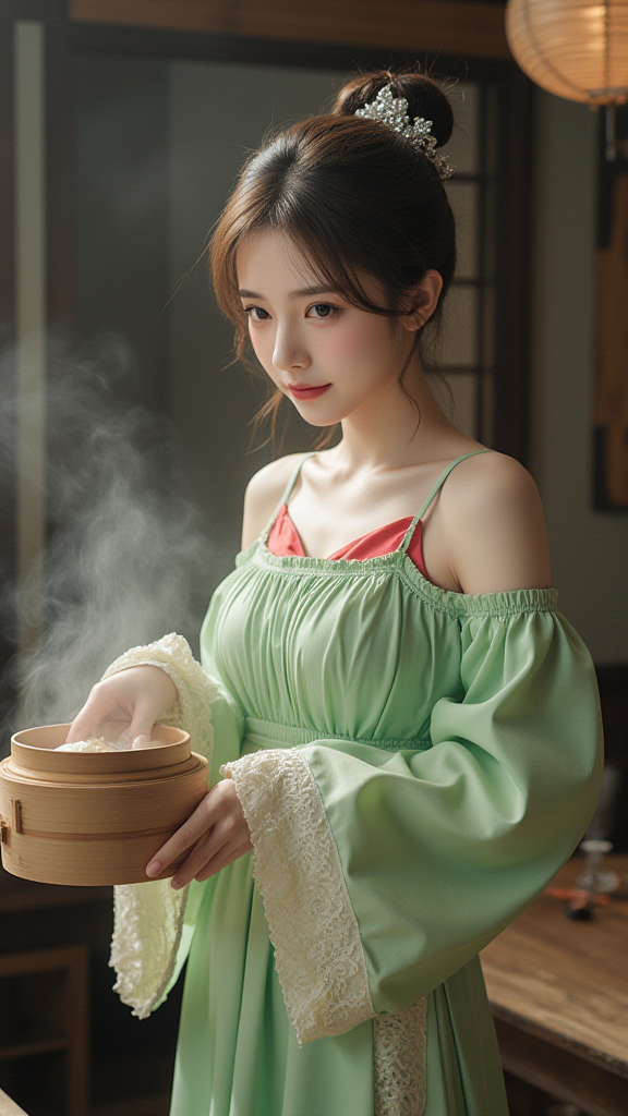 厨房里的女孩