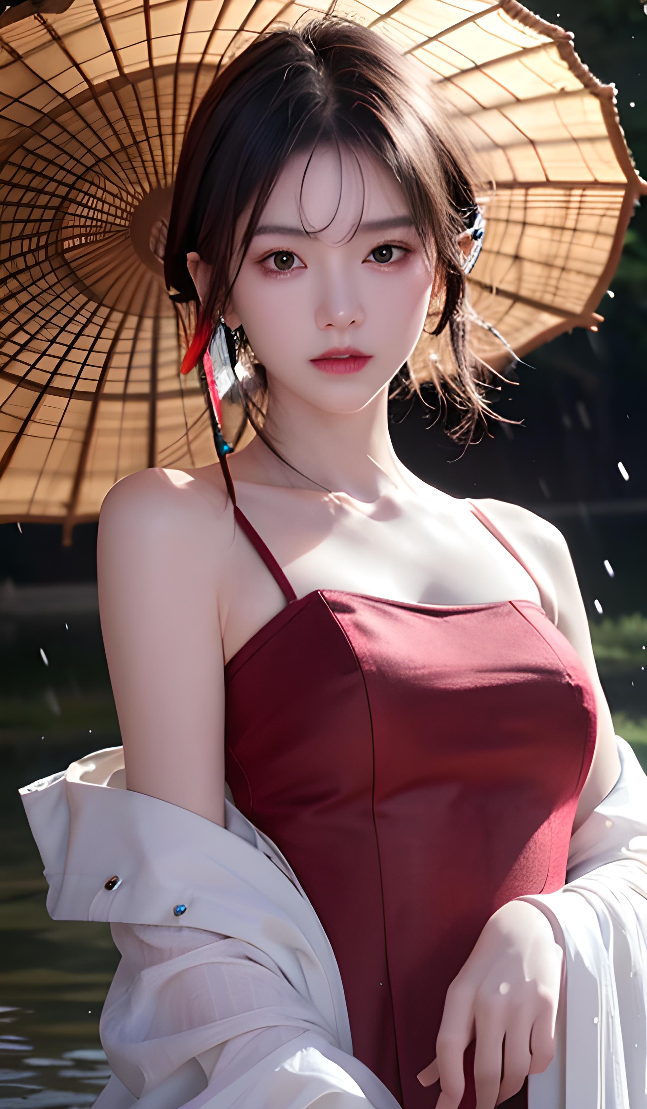 短发美女