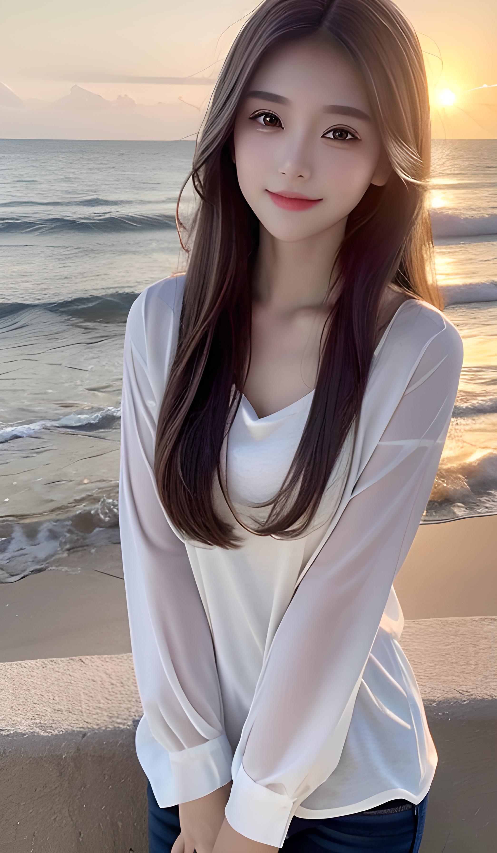 海边美女