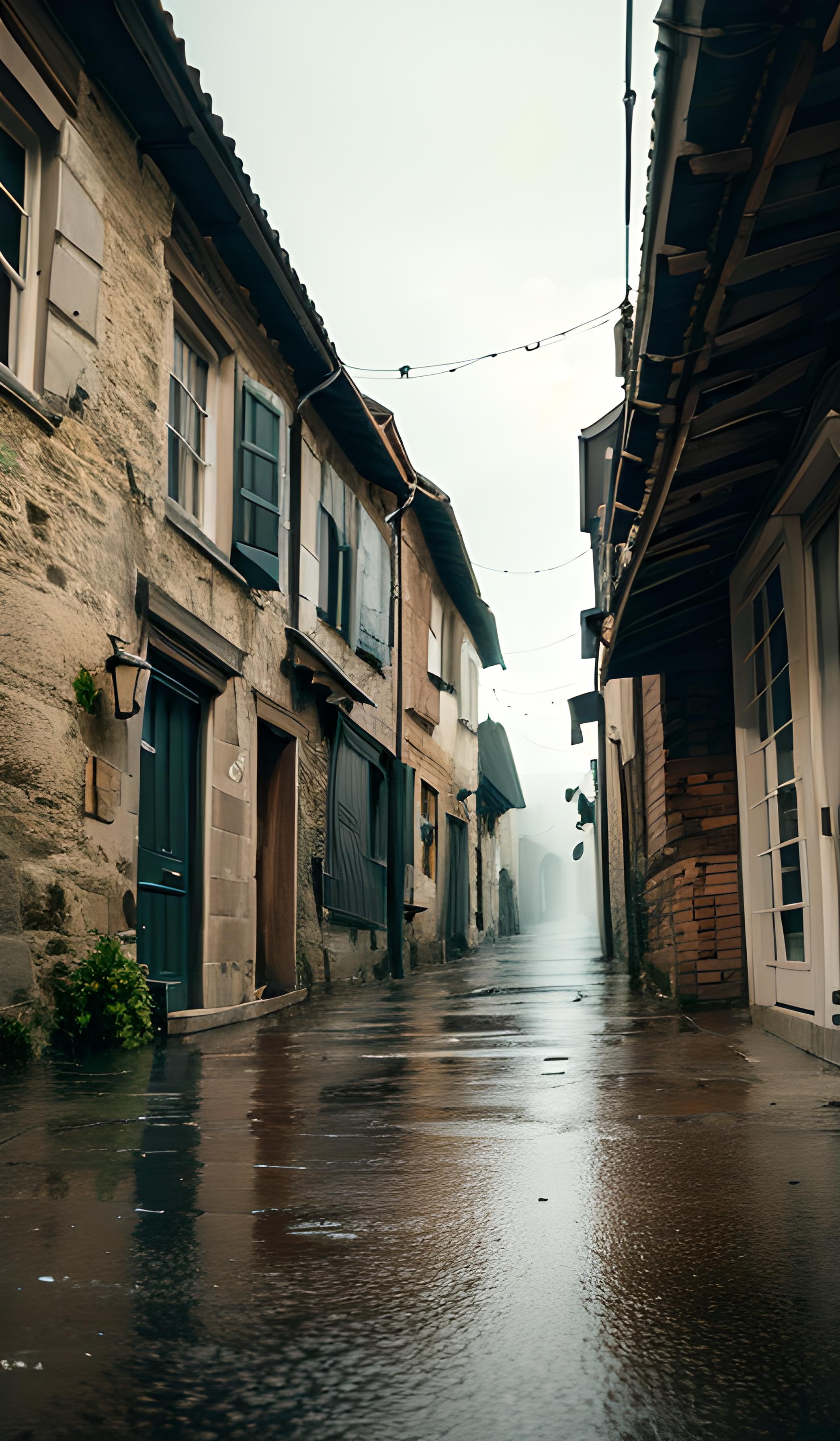 乡村雨景