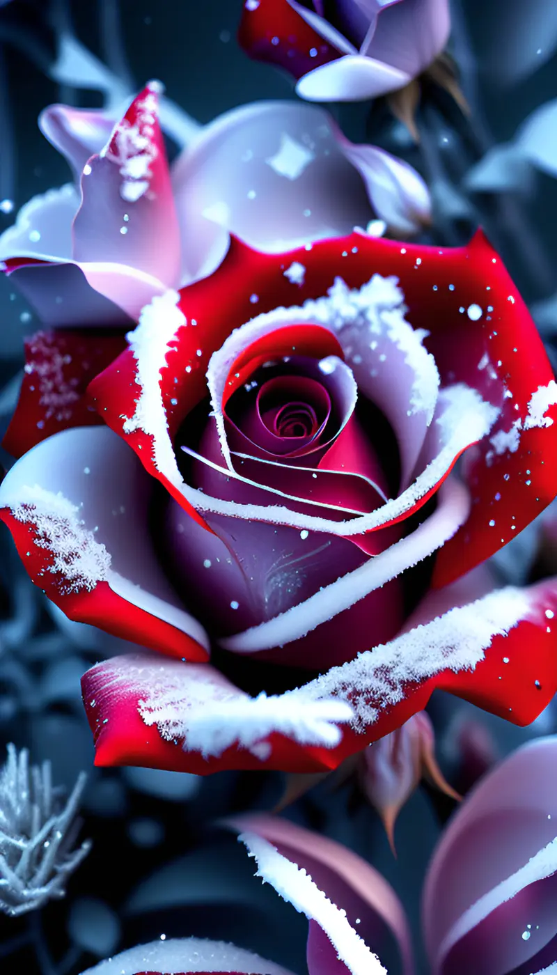 雪中玫瑰
