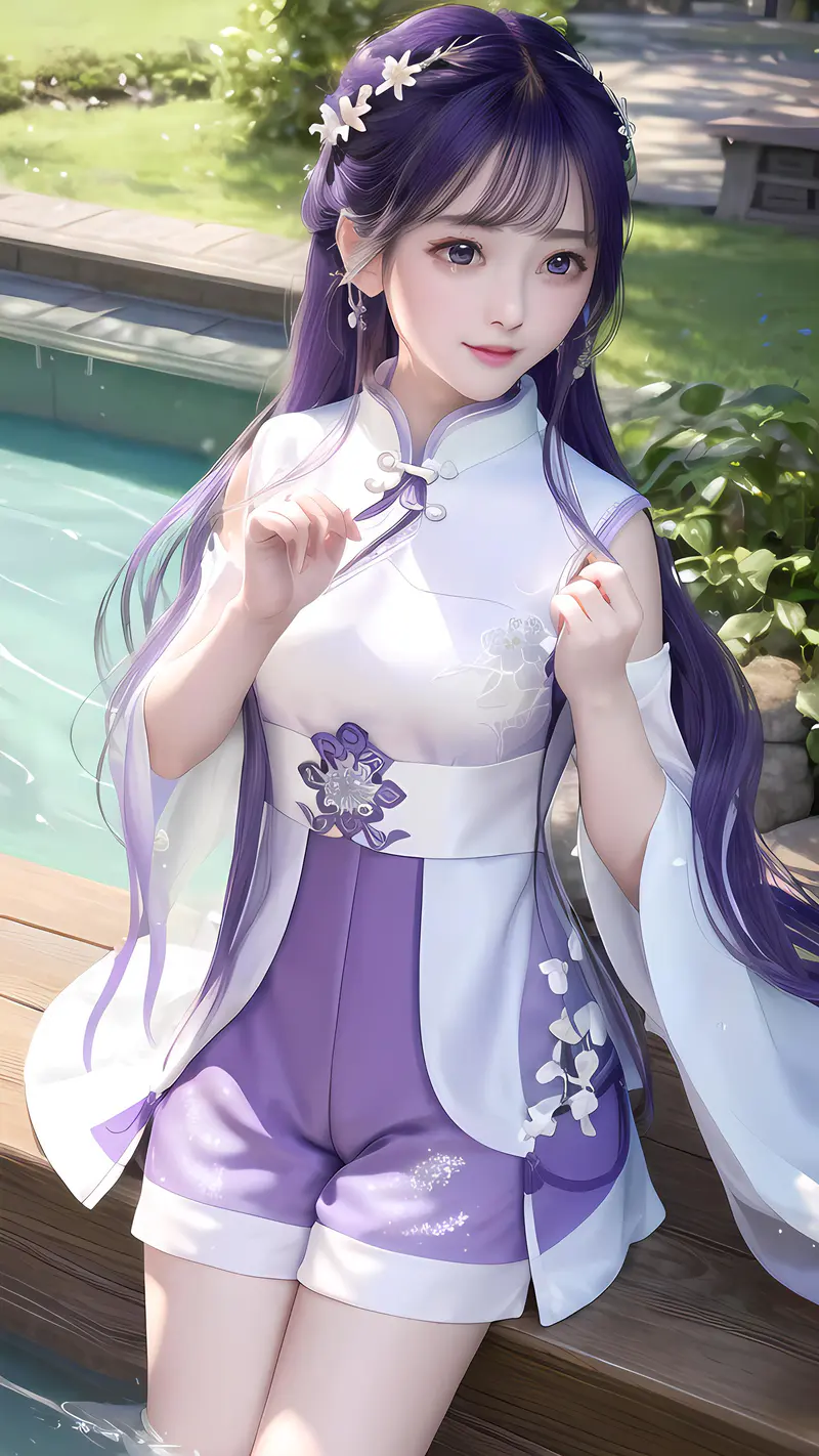 紫旗袍