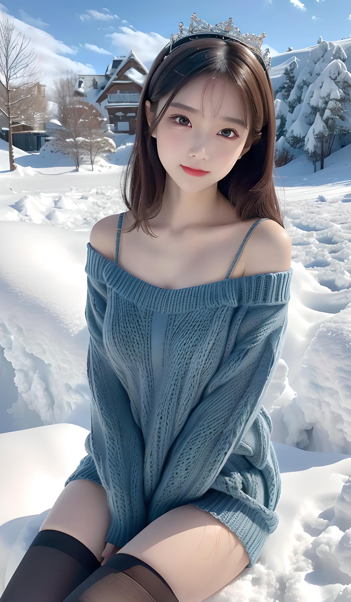 雪地姑娘