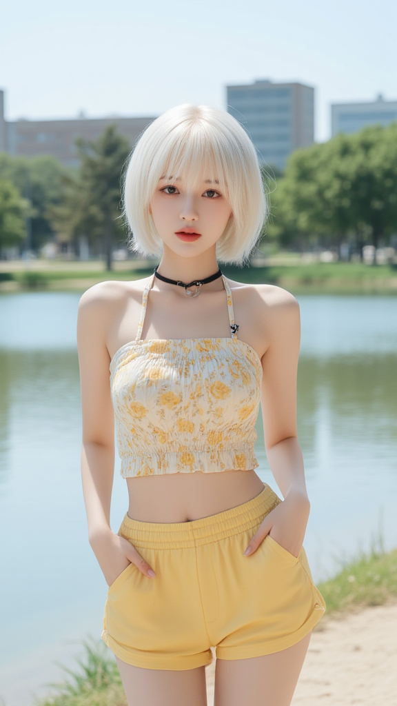 白色短发女孩
