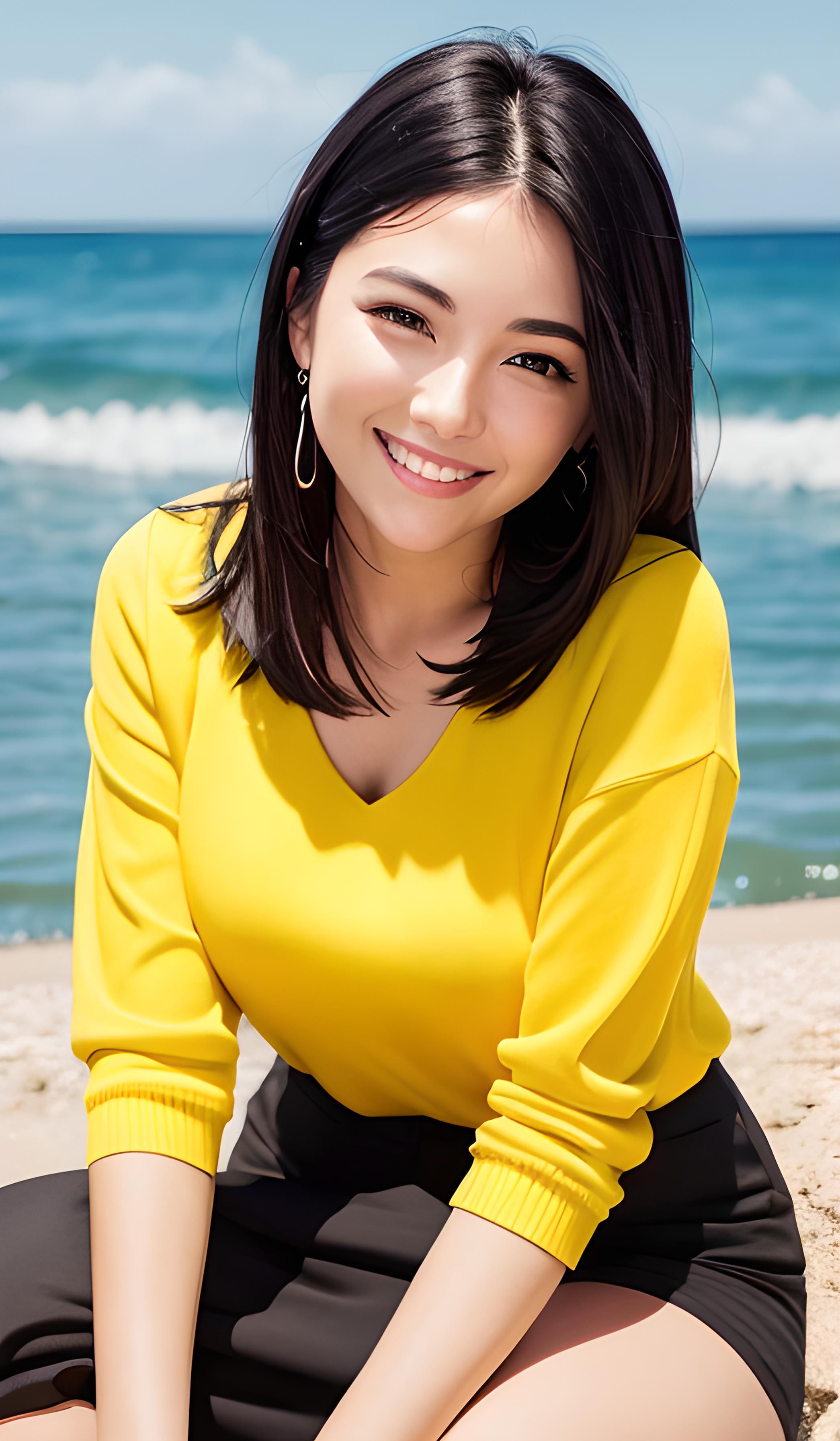 海边美女