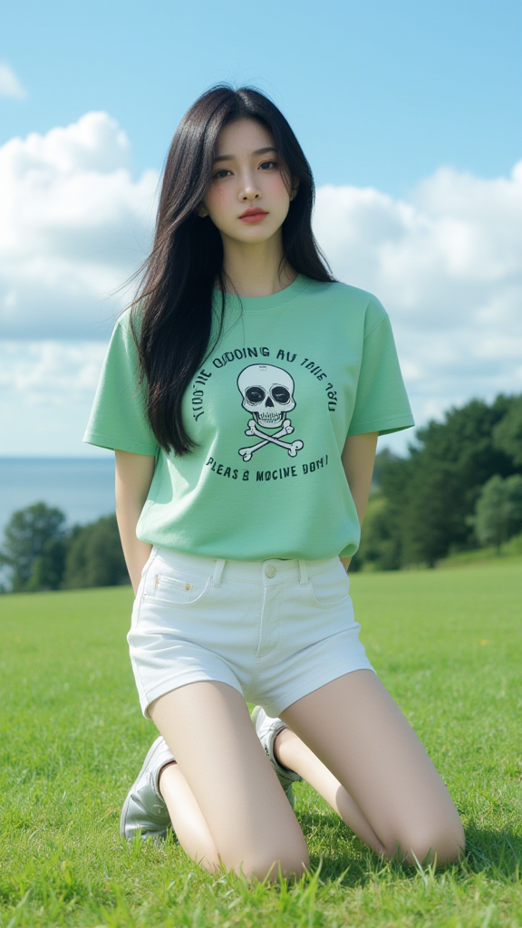 高尔夫球场上的美女