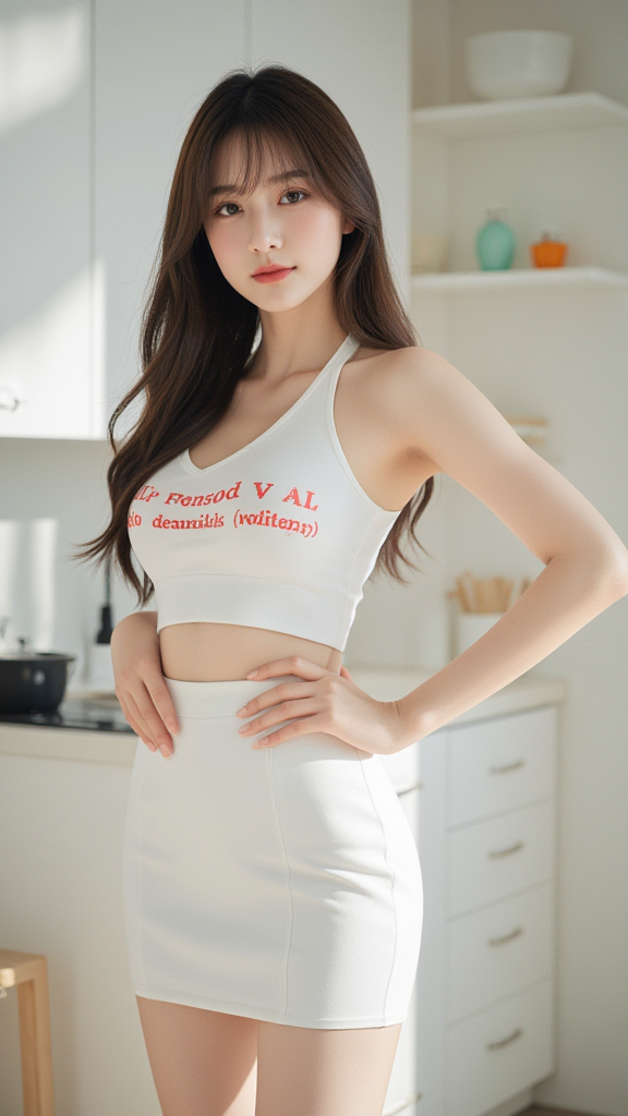 白色短裙女孩