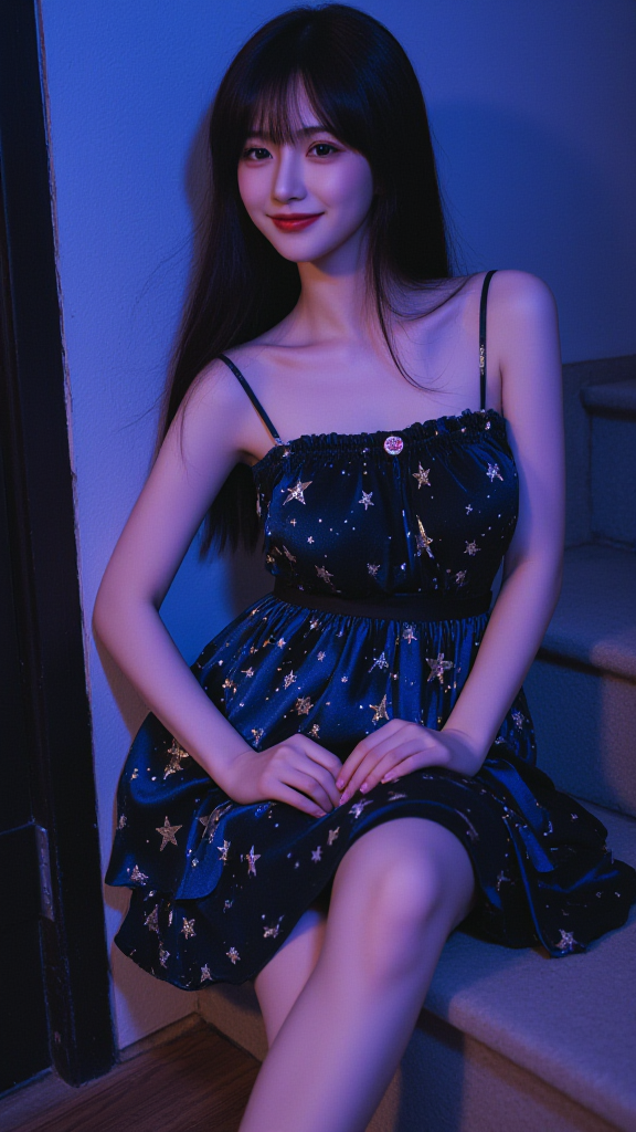吊带裙女孩