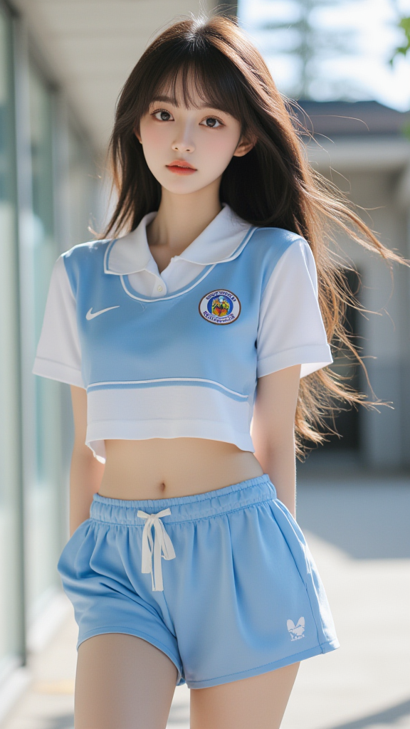 运动短裤女孩