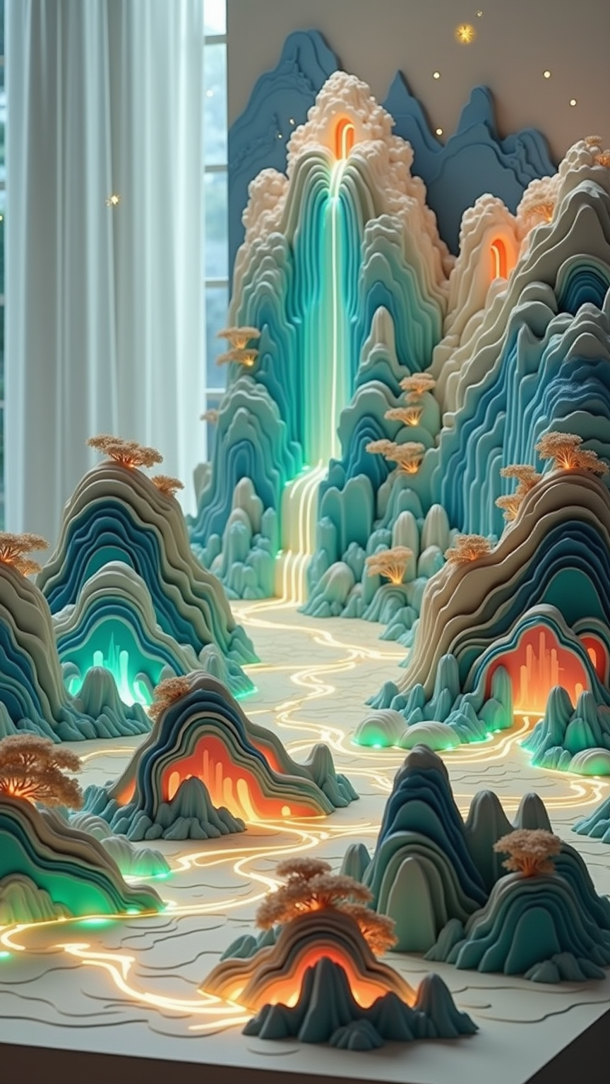 山水叠纸