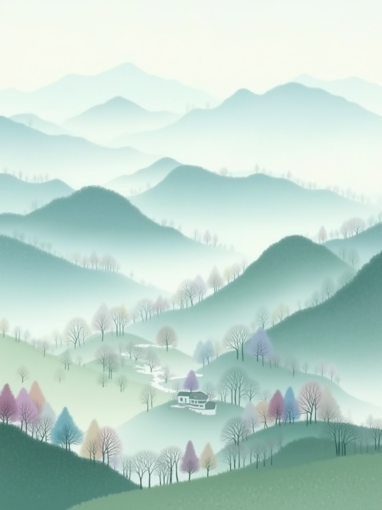 有雾的风景