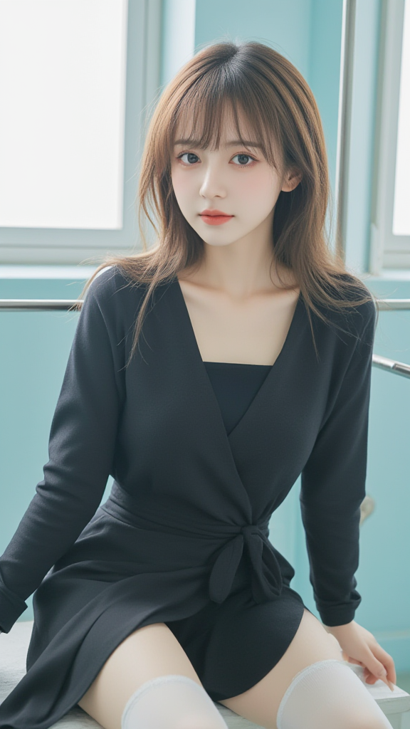 黑色上衣女孩