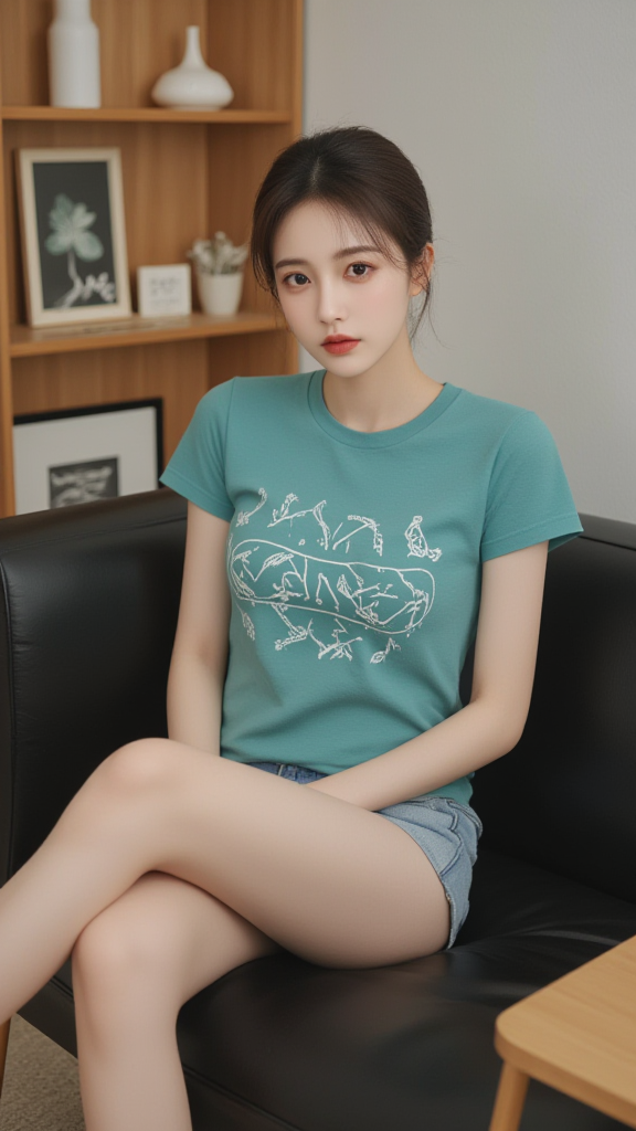 牛仔短裤女孩