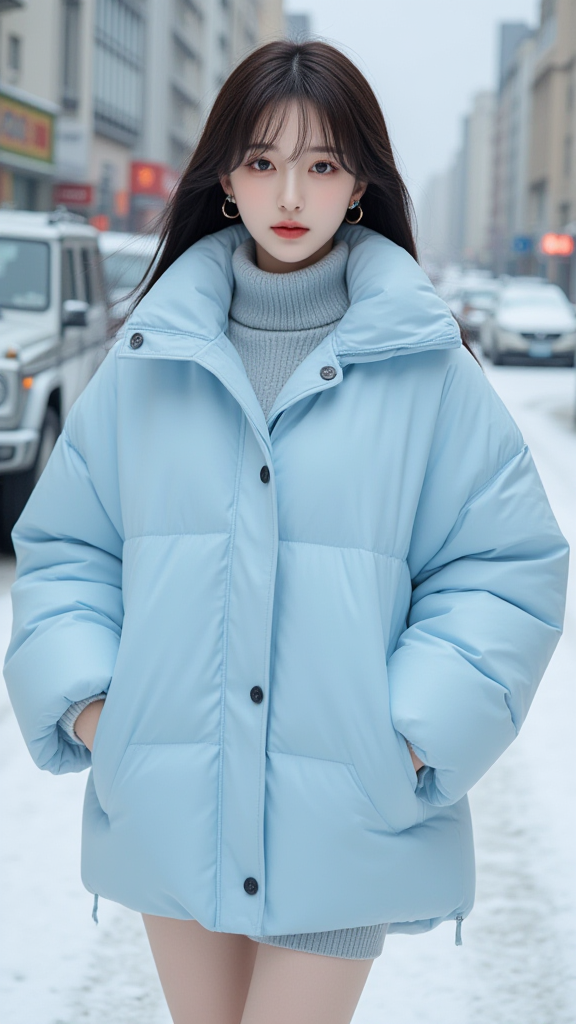 羽绒服女孩