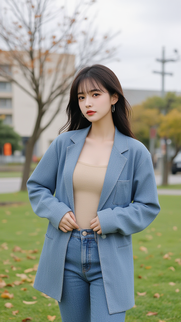 秋装女孩