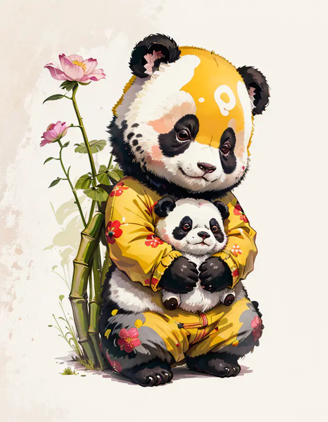 熊猫母子