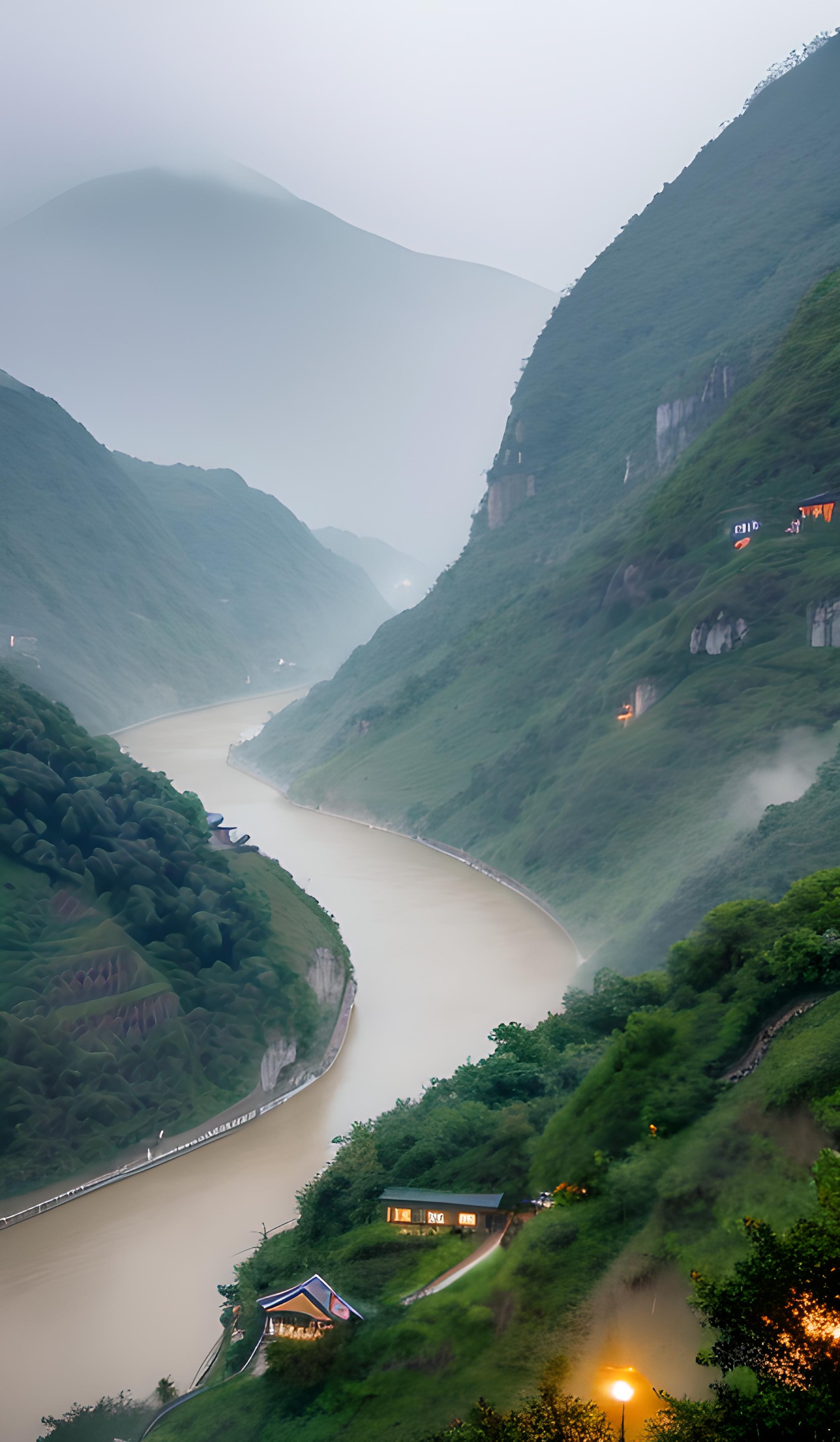 江南烟雨中