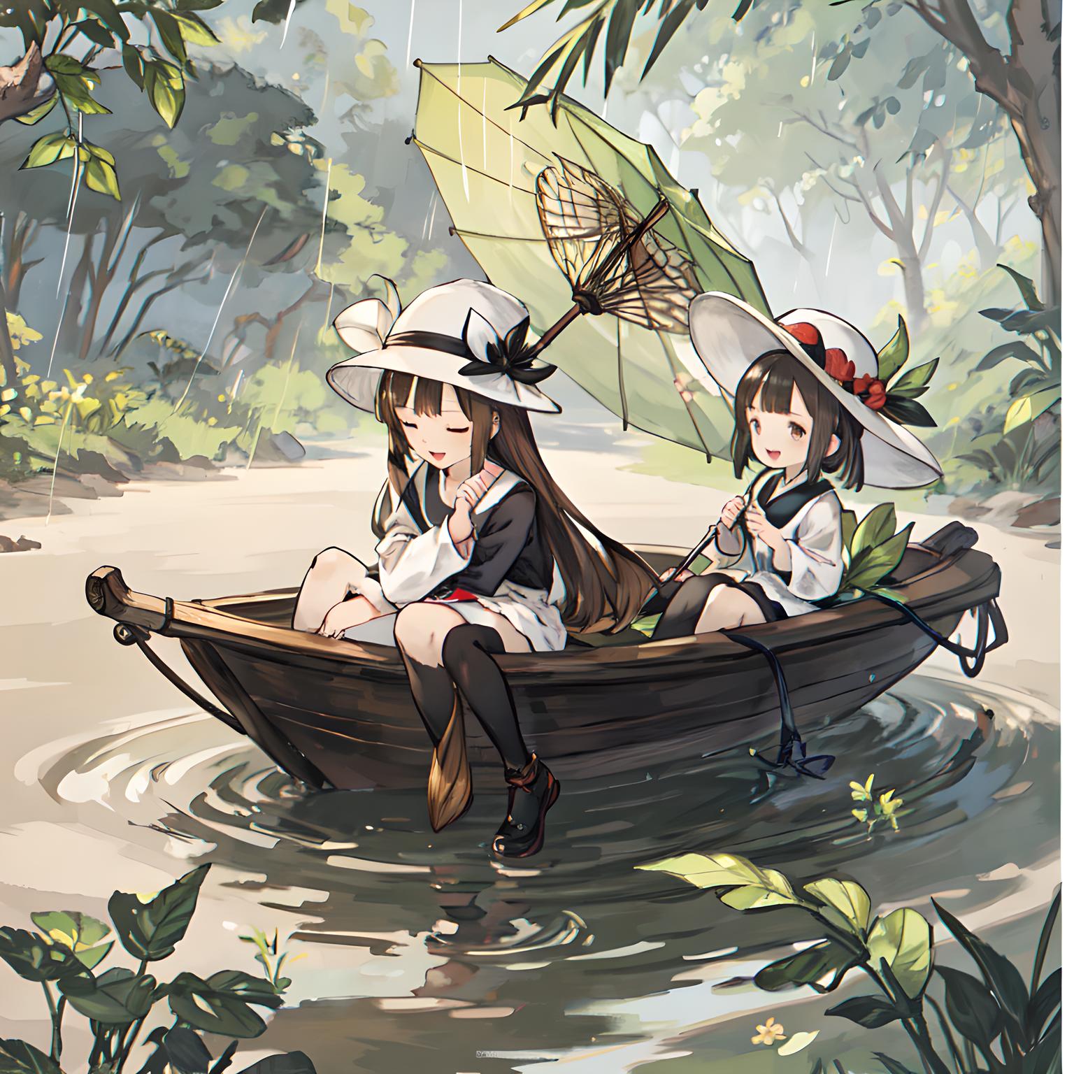 撑伞少女 | 无界ai