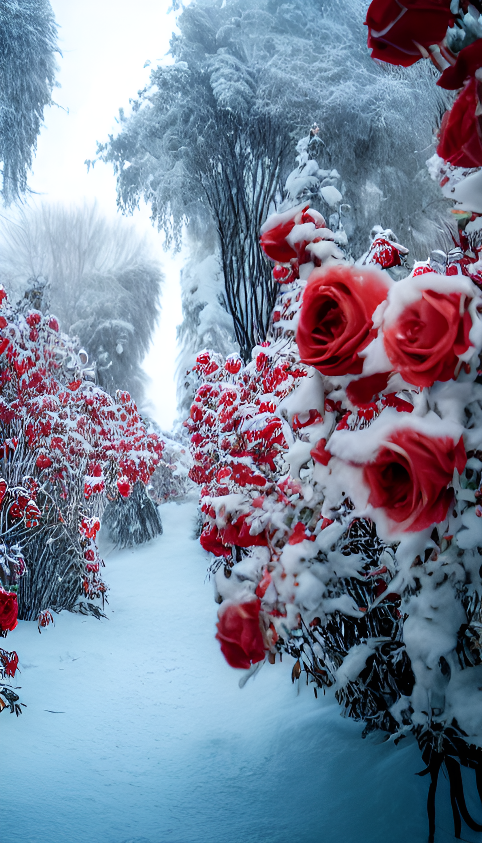 雪后玫瑰