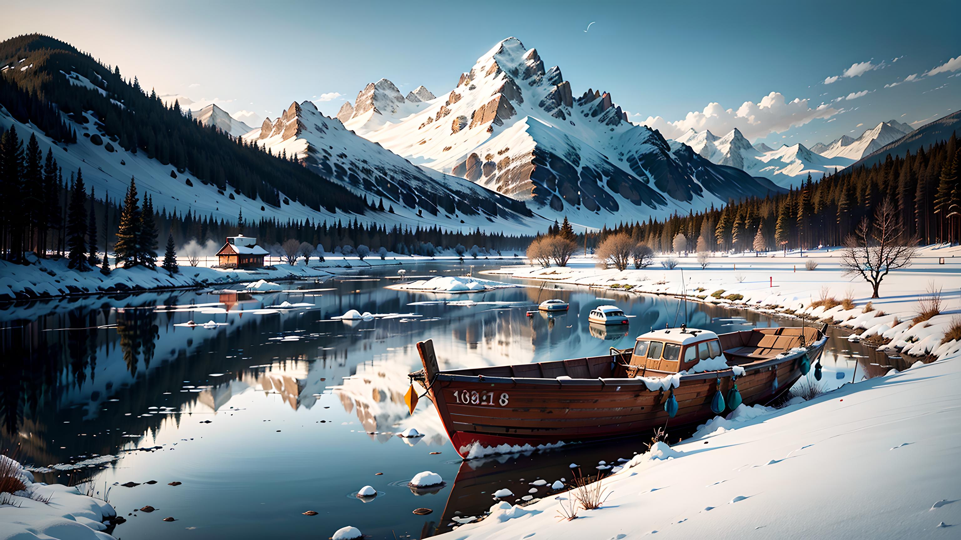 雪山下的风景1