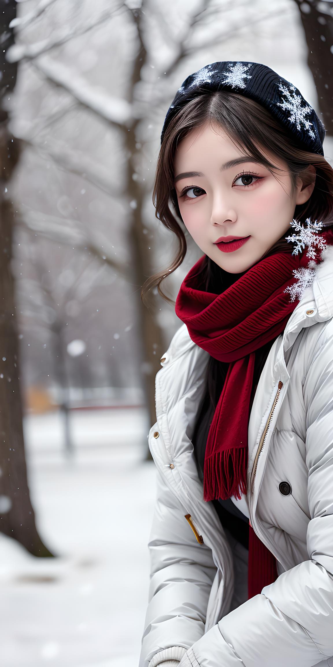 雪景美女