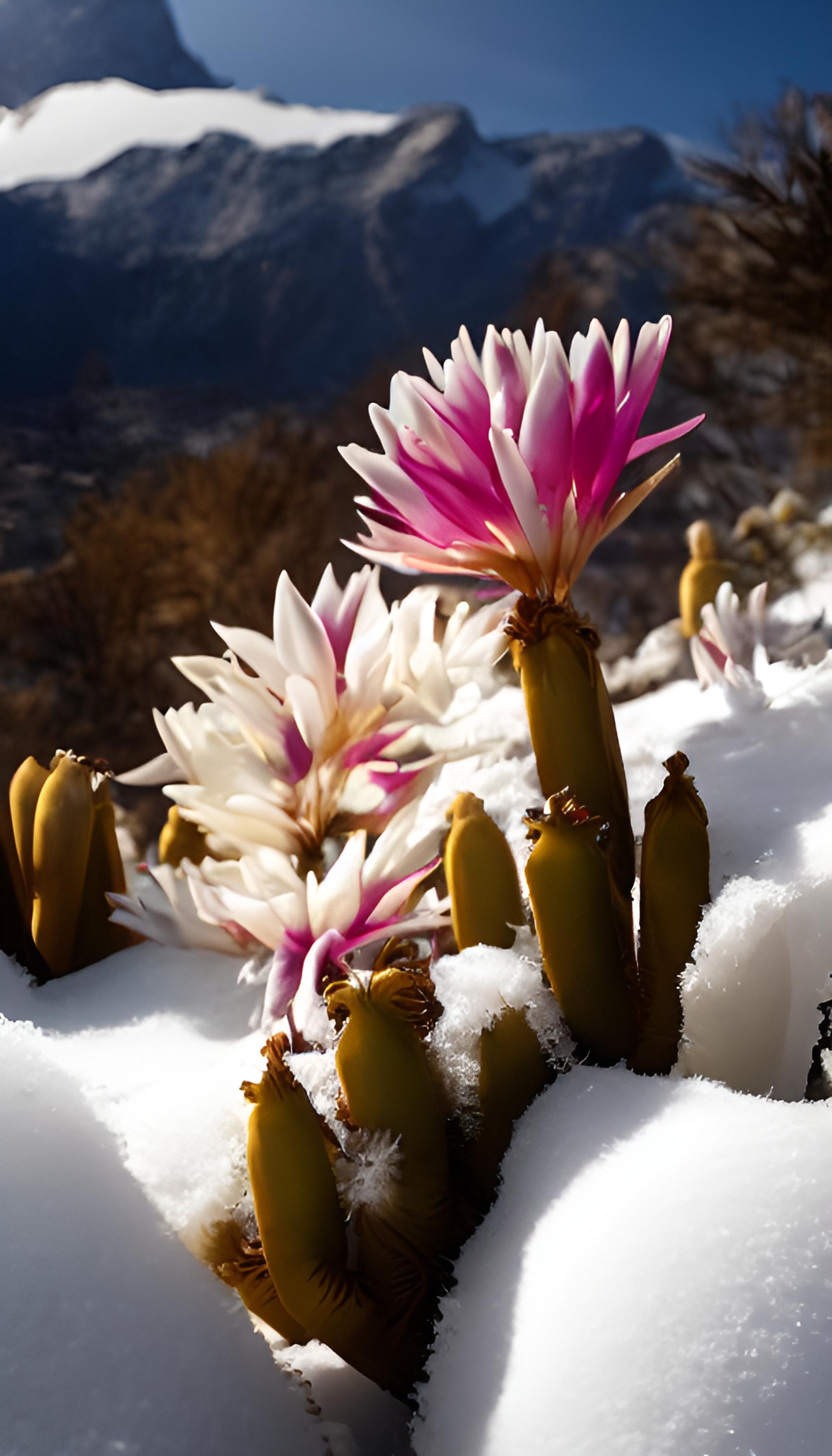 雪景昙花