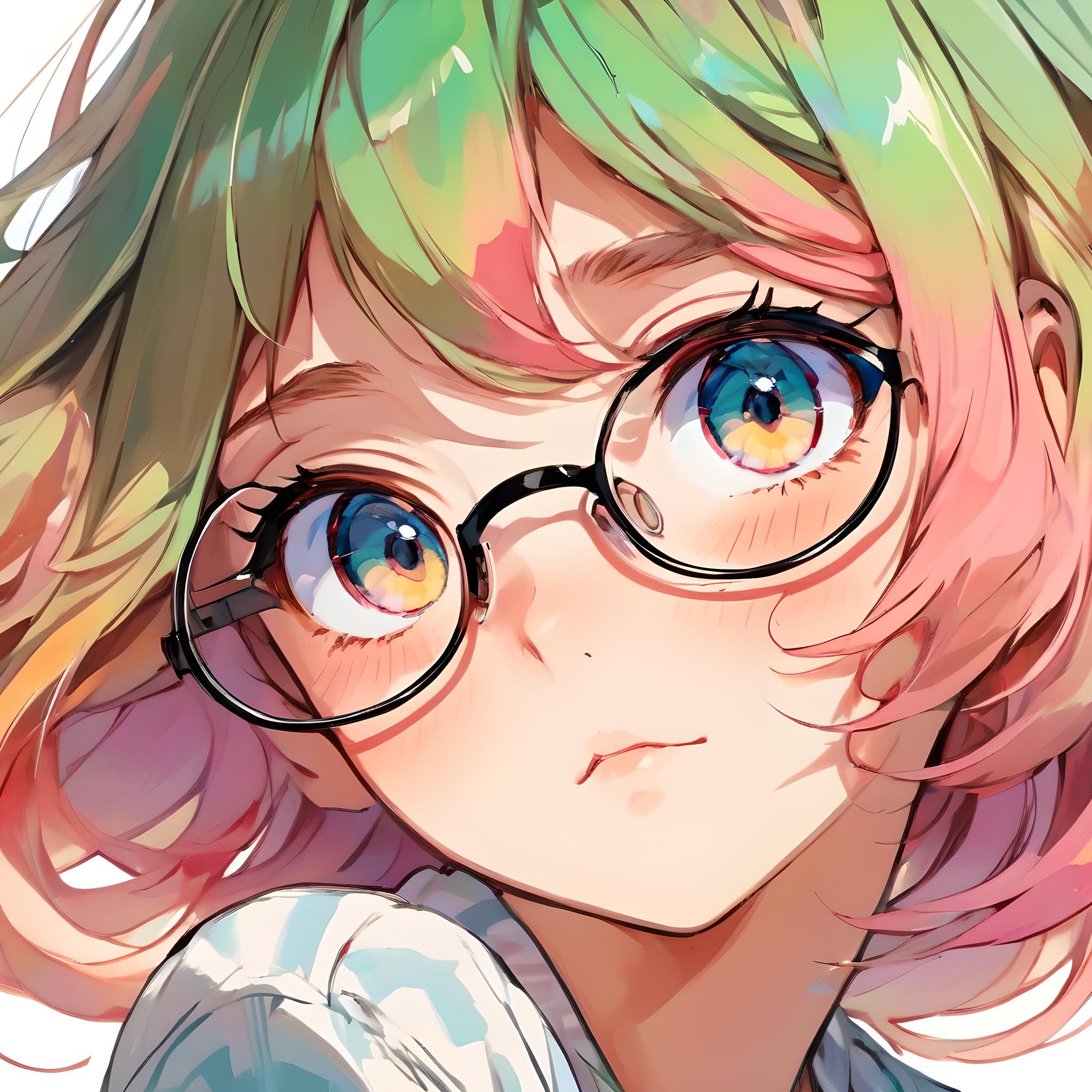 戴眼镜的少女